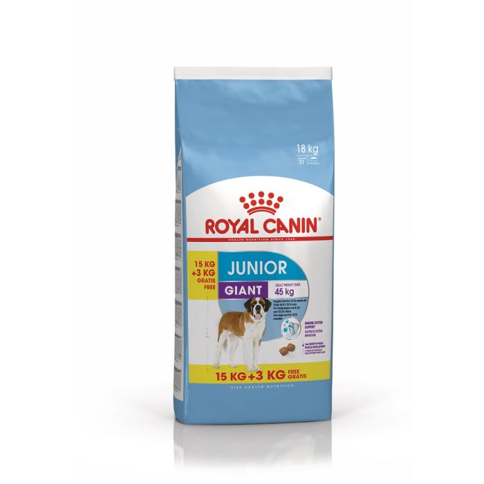 royal canin giant junior 15kg 3kg free