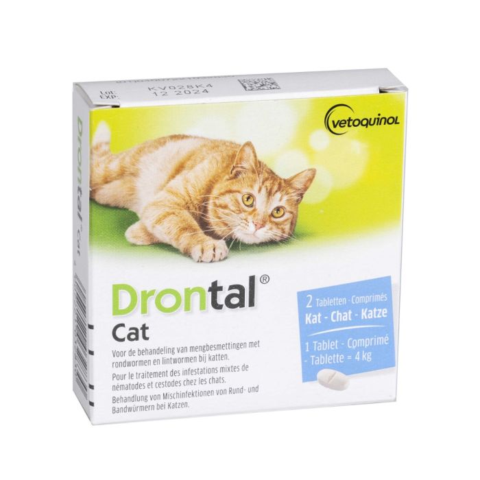 Drontal Kat - 24 Tabletten - Ontwormen Kat - Anti-Parasiet Drontal |  Pharmapets