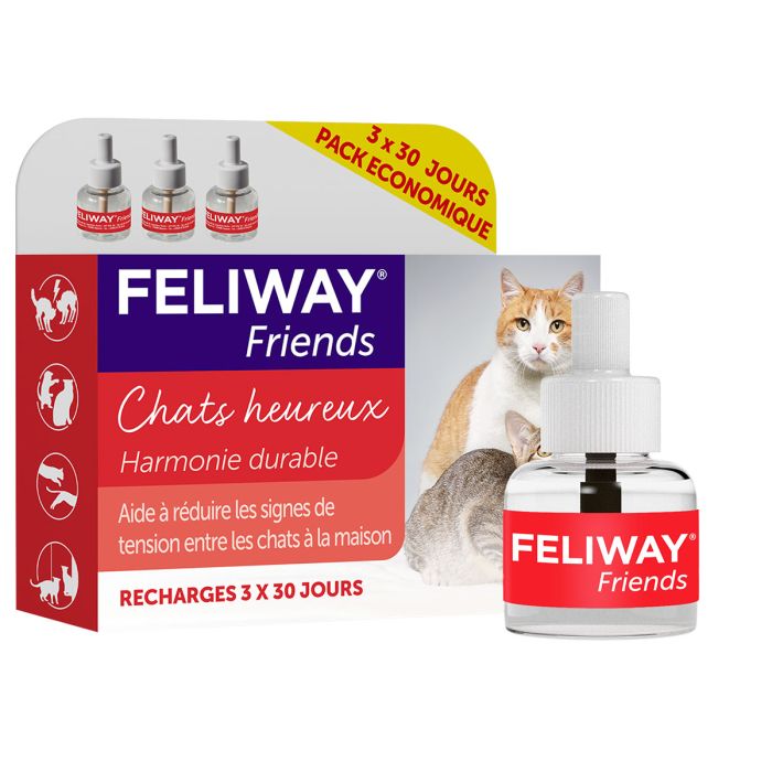 Feliway Friends Pack 3 Recharges 48ml - Anxiété-Comportement