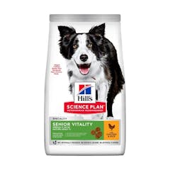 Hill's Science Plan Senior Vitality croquettes pour chien âgé au poulet 14Kg