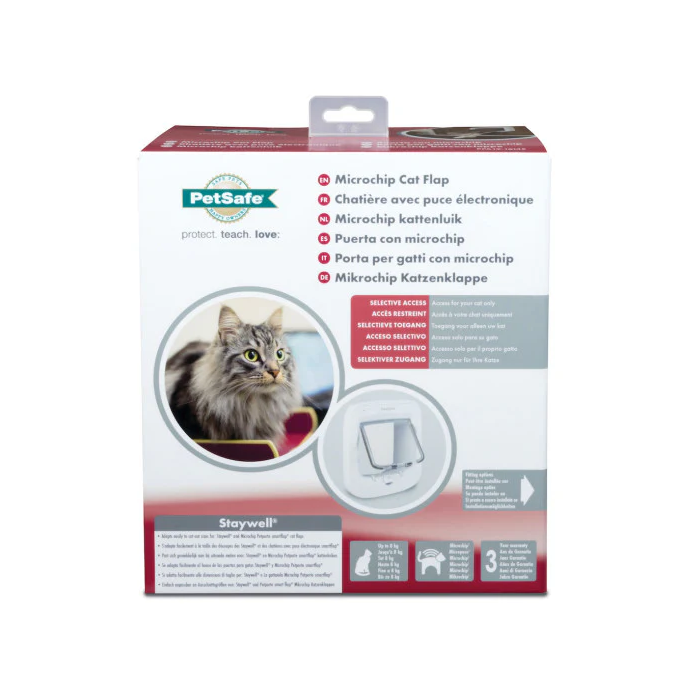 SUREFLAP Grande Chatière à Puce électronique Connecté Pour Chat Et Petit Chien - Blanc - 178 Mm X 170 Mm Livre Sans Le Hub P 46494