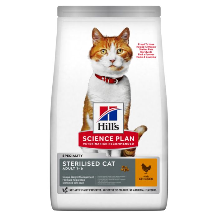 Hill's Science Plan Young Adult Sterilised Cat Kattenvoer Met Kip 3kg - Droogvoer Kat - Voer Hill's Science Plan | Pharmapets Hill'S Science Plan Young Adult Sterilised Cat Kattenvoer Met Kip 3Kg - Droogvoer Kat - Voer Hill'S Science Plan | Pharmapets