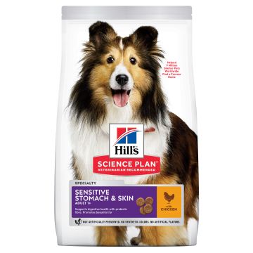 Hill’s Science Plan Adult Sensitive Stomach & Skin Poulet 14kg