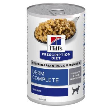 Hill's Prescription Diet Derm Complete boîtes pour chien - 3x370g au riz et à l'oeuf