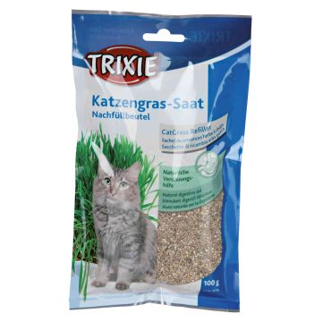 Trixie Kattengras Navulling Zak/ca. 100 G