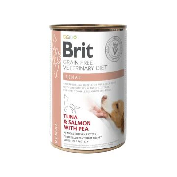 Brit Vet Diet Renal Natvoer in Blik voor Honden 6x400g
