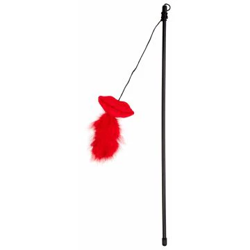 Tom&Co Hengel Red Lips Kattenspeelgoed 50cm