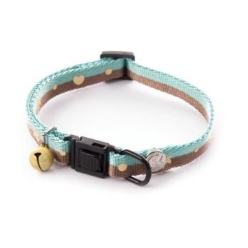 Collier bicolore en nylon imprimé Bulles pour chat