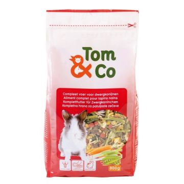 Tom&Co Compleet Voer Dwergkonijn 800g