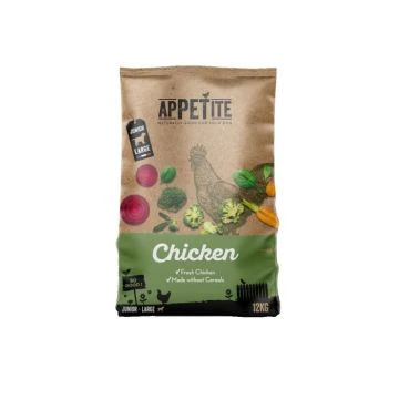 Appetite Croquettes pour Chien Sans Céréales Au Poulet (junior/ Grande) 12kg