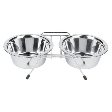 Good Staander inox 2 Voerbakken 0,90l
