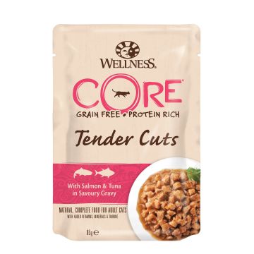 Wellness Core Grain Free Tender Cuts Saumon & Thon Pour Chat 85g