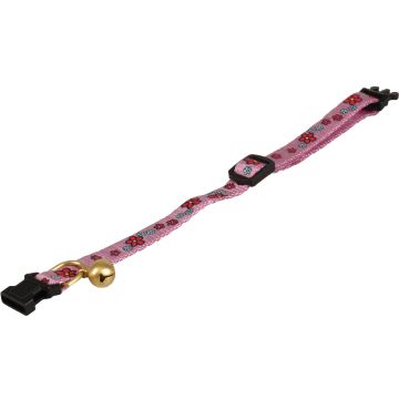 Collier Pour Chat Ziggi Fleur Rose 20-35cm 10mm