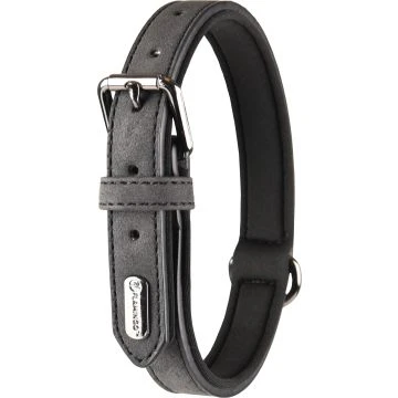 Flamingo Collier Delu Noir pour Chien 24/30cm 15mm