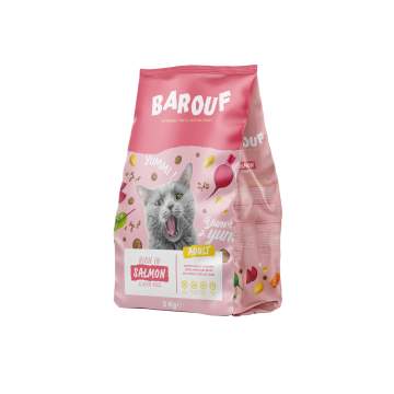 Barouf Rijk Aan Zalm en Met Rijst Voor Kat Adult 3kg