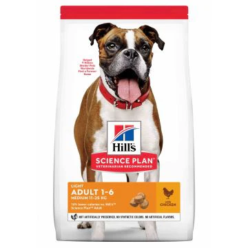 Hill&rsquo;s Science Plan Adult Light Medium Breed Kip 2,5kg