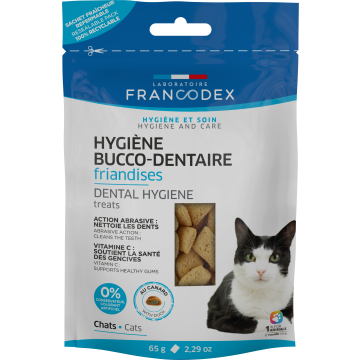 Francodex Hygiène Bucco-Dentaire Friandises au Canard pour Chats 65g