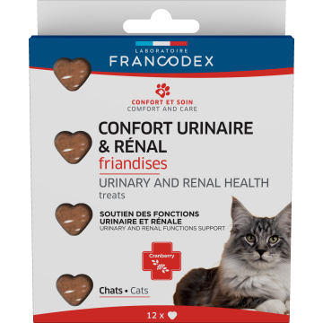 Francodex Confort Urinaire & Rénal Friandises pour Chats 12 pièces