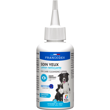 Francodex Soin Yeux Lotion Nettoyante pour Chiens et Chats 125ml