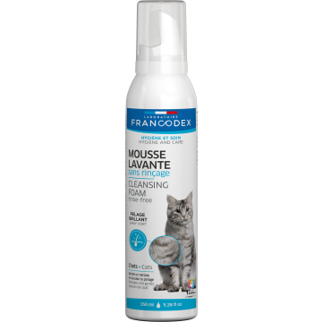Francodex Mousse Lavante Sans Rinçage pour Chats 150ml