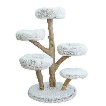 Ebi Arbre À Griffer pour Chat Madrid Blanc 69x69x129cm