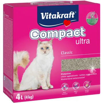 Vitakraft Compact Ultra Litiere Agglomerante Pour Chats 4kg