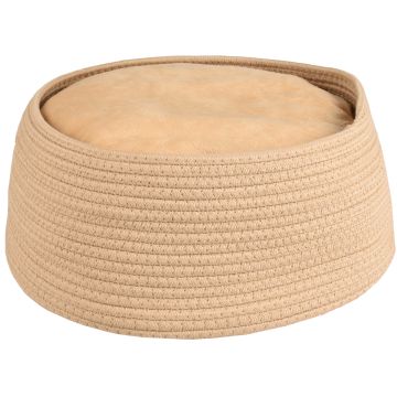 Panier Hebe Rond + Coussin Beige Dia. 33x15cm