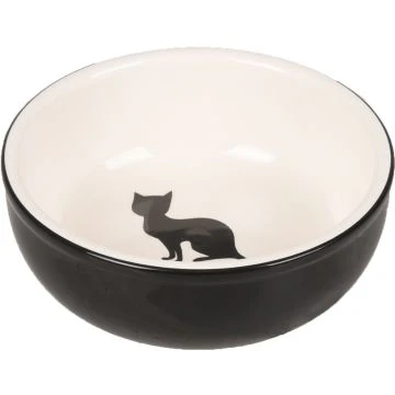 Flamingo Gamelle Chat Nala Ceram Noir-Blanc 310/13