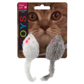 Magic Cat Hochet En Forme De Souris Avec De L'herbe À Chat - 2 Pcs - 11cm -blanc