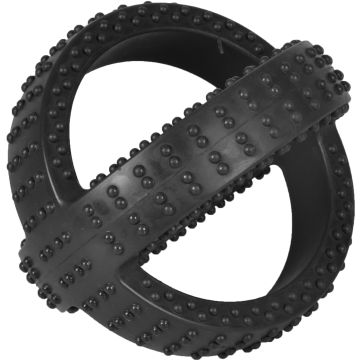 Flamingo Hondenspeelgoed Rubber Gladiator Cross Ball Zwart