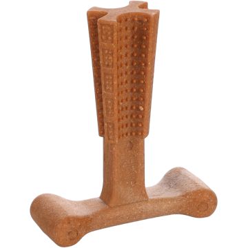 Flamingo Nyl'O Bamboo T-Bone Jouet à Mâcher avec Goût de Boeuf