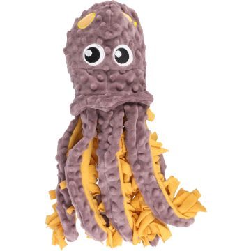 Flamingo Tapis À Renifler Morgano Poulpe Ocre/Taupe 21x14x47cm