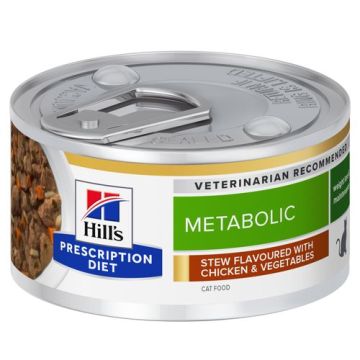 Hill's Metabolic mijoté pour chat au poulet et legumes 24x82g
