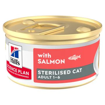 Hill's Science Plan Sterilised Adult Mousse pour Chats au Saumon 12x85g