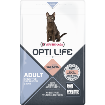 Opti Life Adult Sensitive Sterilised/Light Kattenvoer 2,5kg