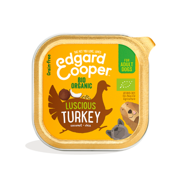 Edgard&Cooper Barquettes BIO pour chien à la dinde - 17x100g