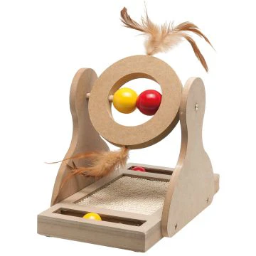 Flamingo Willa Wobbler Houten Draaiend Speeltje voor Katten