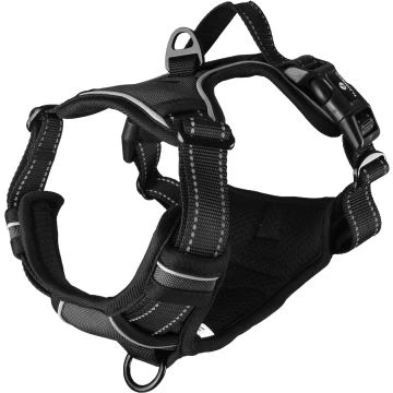 Flamingo Harnais Balou pour Chien M 50-65cm 25mm Noir