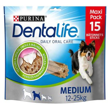 Dentalife Chien Medium Maxi Pack de 15 B&acirc;tonnets 345g