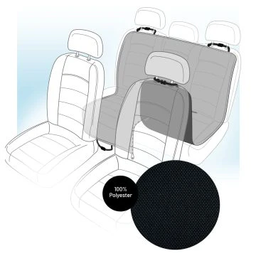 Flamingo Couverture De Protection Pour Voiture Jort Noir 156x128cm pour Chien