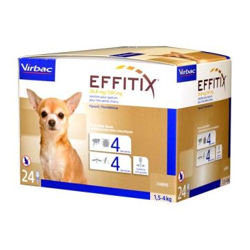 Effitix Spot On - Chien 1,5-4kg - 24 pipettes
