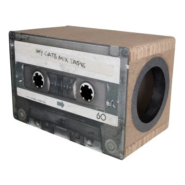 District 70 MIXTAPE Krabkarton en Schuilplaats voor Katten Cassette 54x31x35cm