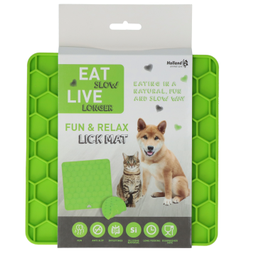 Eat Slow Live Longer Fun & Relax Lick Mat Groen