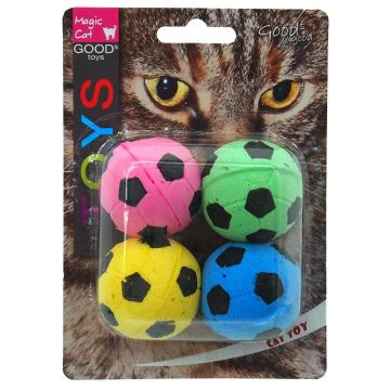 Magic Cat Kleurrijke Schuimrubber Voetbal - 4 Stuks