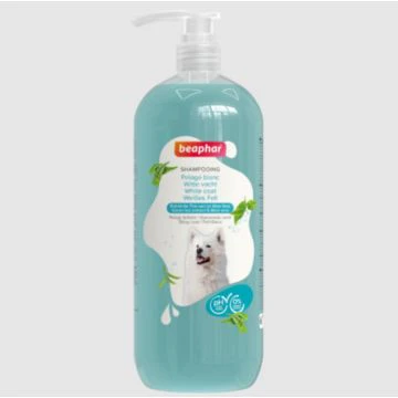 Beaphar Shampooing Bulles pour Chien Pelage Blanc 1L