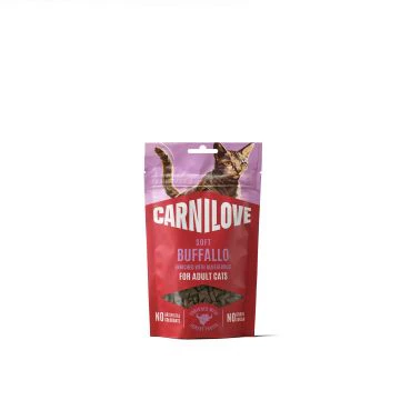 Carnilove Snack pour Chats au Buffle Enrichi en Myrtille 50g