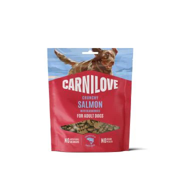 Carnilove Crunchy Snack pour Chiens au Saumon et Myrtilles200g