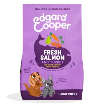 Edgard & Cooper Croquettes pour Grands Chiots au Saumon et Dinde 12kg