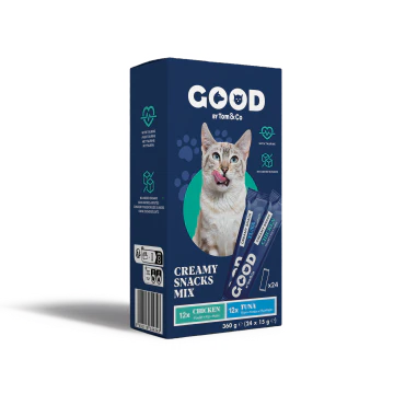 Good Creamy Snack pour Chats Mix Thon et Poulet 360g