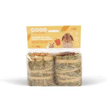 Good Ballots De Foin Aux Carottes Et Poivrons pour Rongeurs 200g